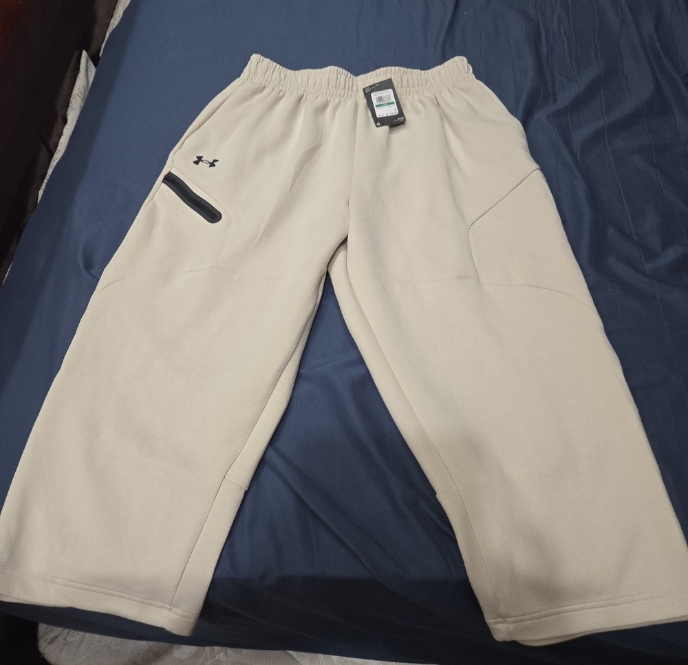 Under Armour Light Beige Performance Joggers Baggy Crop